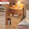Mesita de Noche 2025 Más Vendido Hogar Dormitorio Pequeño Gabinete de Almacenamiento Estilo Escandinavo Simple Gabinete Estrecho Gabinete de Almacenamiento para Mesita de Noche de Dormitorio