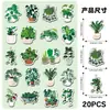 20 Piezas de Pegatinas Magnéticas Suaves Verdes de Plantas para Refrigerador Dibujos Animados Frescas y Creativas Pegatinas Magnéticas Decorativas Metálicas para Coche Venta al por Mayor Transfronteriza