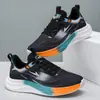 Zapatos Deportivos Transpirables de Punto Volador Estilo Nuevo para Hombre, Zapatos Casuales Ligeros para Correr con Absorción de Impactos, Zapatos de Tendencia para Parejas Estudiantes con Suela Degradada