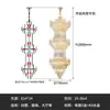 Hall de Villa Duplex Lustre de Cristal Luxo Leve Escada Luxuosa Luz Lustre Grande Sala de Estar Mezanino Hall Lustre