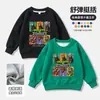 Plantas vs.. Roupas de Zumbi Camiseta de Manga Longa Meninos Outono Inverno Plus Veludo Solta Infantil Desenho Animado Jogo Tendência Moletom