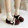 Zapatos peludos con forro de polar y diseño para aumentar la altura, Nuevos zapatos de algodón blancos cálidos con suela gruesa 2025, Zapatos Birkenstock de invierno para mujer, Mocasines