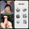 Tatuaje Herbal Adhesivo para Hombre Impermeable Larga Duración Pecho Brazo Cuello Tatuaje Trendy Corppie Guapo Simulación No Reflejante Semipermanente
