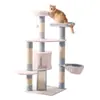 Vendas diretas da fábrica de origem: fabricante de brinquedos para animais de estimação oferece uma luxuosa estrutura de escalada para gatos com ninho e cápsula espacial, economizadora de espaço e resistente ao desgaste