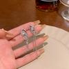 Brincos longos de franja com agulha de prata 925, totalmente cravejados de diamantes, para mulheres, tendência INS, luxo leve, nicho, alta qualidade, populares online