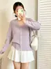Ropa para mujer de talla grande, chaqueta top versátil holgada de manga larga, cárdigan de punto casual 2026 para señoras de talla grande