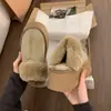 Invierno 2026 Estilo Coreano Nuevas Pantuflas para Mujer Zapatos Peludos de Exterior Pantuflas Peludas de Moda con Suela Gruesa y Forro de Felpa Punta Cerrada