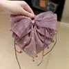 Nuevo Accesorio para el Cabello 2026: Pin de Mariposa de Seda con Cinta para Cola de Caballo Alta, Moderno y Elegante, Pasador Versátil