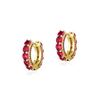 Pendientes de Aro de Nueva Llegada Europeos y Americanos Llenos de Circonita BlingBling Pendientes Hip Hop para Hombres y Mujeres Joyería de Oro Australia