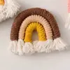 Accesorios Colgantes Arcoíris Siete Colores Estilo Escandinavo DIY Colgantes Decorativos Tejidos con Cuerda de Algodón Hechos a Mano Accesorios Pequeños para Joyería