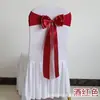 Decoração de encosto de cadeira com fita de flor de cetim, sem laço, para banquete de casamento transfronteiriço, capa elástica para cadeira