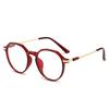 2411 Armazones de Gafas Poligonales para Hombre y Mujer Tendencia Coreana Armazones Asimétricos para Estudiantes con Receta Armazones para Miopía con Luz Anti-Azul