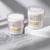 Bastoncillos de Algodón con Cabeza Doble de Bambú, Algodón Absorbente, Removedor de Esmalte de Uñas, Removedor de Maquillaje de Ojos, Limpieza de Oídos, 500 Bastoncillos de Algodón en Caja