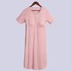 Enfermagem Nightdress Home Dress Pós-Parto Enfermagem Top Modal Vestido de Gestantes Verão Vestido Fino para o Parto