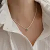 Collar de Perlas de Plata S925 para Mujer Diseño de Nicho Moderno Elegante Elegante No se Desvanece Cadena para Clavícula Apilada Accesorios Venta al por Mayor