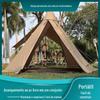 Barraca de Camping Espaço Extra Grande para Exterior Green Heron uma Torre Indiano Pirâmide Poste Barraca Grande