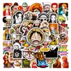 50 pegatinas de graffiti de dibujos animados One Piece para coche eléctrico, TV, bicicleta, ordenador portátil, pegatinas para coche eléctrico