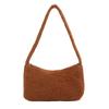 2026 Nova Bolsa Casual de Pele de Cordeiro Granulada Grande Capacidade Bolsa de Ombro Estilo Coreano Bolsa Feminina Bolsa Fofa de Pelúcia