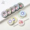 25mm Liga Redonda Dupla Face Flor Gota de Óleo Furo Reto Contas Acessórios DIY Contas para Corrente de Celular Acessórios de Joias DIY