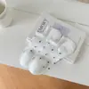 Meias de Bolinhas Femininas Curtas de Verão Finas Respiráveis Moda Antiderrapantes Invisíveis Estilo Coreano Estilo Japonês Bolinhas Redondas Meias de Tornozelo de Verão