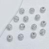 Prata Esterlina S925 Fosca Jateada Redonda Contas Pulseira Brilhante Espaçadores Colar DIY Artesanal Joias de Prata