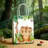 Bolsa de Presente Desenho Gatinho, Filhote de Cachorro, Elefante, Leão, Lembrança do Zoológico, Mundo Subaquático, Bolsa Tote de Papel Kraft