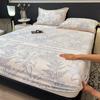 Sábana de Cama de Terciopelo de Leche Clase A Pieza Única Otoño e Invierno Forrada de Felpa Engrosada Funda de Cama Todo Incluido Protector de Colchón Funda Nuevo Estilo 2025