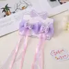 Dulces pinzas para el pelo para niñas, accesorios para el pelo Hanfu, lindas pasadores de cinta para niños, pinzas de borla con lazo de estilo chino para princesa