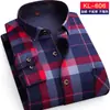 Camisa de Franela Forrada para Hombre Otoño/Invierno 2026, Cuadros Cepillados, Top Casual para Hombres de Mediana Edad, Camisa de Manga Larga para Exportación