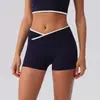 Nuevos Shorts de Yoga de Cintura Alta Transfronterizos, Ajustados, Levanta Glúteos, Shorts Deportivos para Mujer, Adecuados para Uso al Aire Libre y Fitness