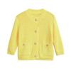 Chaqueta tipo cárdigan corta con cuello en V, botones y bolsillo, para mujer europea y americana (verano 2024)