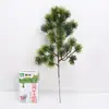 Estilo chinês arte floral em forma de galhos tuia bonsai folhas plásticas folhas de pinheiro cipreste galhos com folhas folhas de pinheiro fabricantes