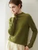 Suéter de Cachemira de Alta Gama para Mujer, de Punto, Cuello Medio Alto con Borde Enrollado, Color Sólido, Versátil, Suave y Cómodo, 100% Cachemira Pura