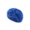 Gorro de satén personalizado transfronterizo para dormir, sombrero de invierno de una sola capa de ala ancha para mujer, sombrero de punto de color sólido de tela de satén para el posparto con parte superior redonda