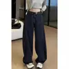 Pantalones vaqueros Banana de talla grande para mujer, otoño e invierno, para chica gordita, adelgazantes, de cintura alta, corte tridimensional, pantalones Machete, pantalones holgados de pierna ancha para papá