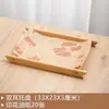Bandeja rectangular de madera de bambú para servir comida, salsas para mojar, pepinillos, pepinillos ahumados, alimentos estofados, aperitivos, posavasos de papel, bandeja de té, bandeja con dos asas