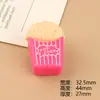 Nuevos accesorios de comida grande para jugar con hamburguesas y papas fritas al por mayor hechos a mano llavero de pastel accesorios casa de juegos micro paisaje