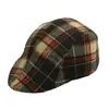 Gorra retro para hombre, boina a cuadros de otoño e invierno, gorra coreana de mediana edad, gorra progresiva informal Joker, venta al por mayor