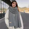 Bufanda Gruesa Estilo Coreano Otoño e Invierno Doble Cara Patrón de Espiga Versátil Ambiente Cálido Estudiante Simple Japonés y Coreano Calentador de Cuello a Cuadros