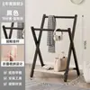 Arara de chão, estante de armazenamento dobrável para quarto, local temporário para roupas no quarto, cabideiro dobrável temporário de cabeceira