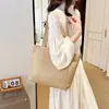 Bolsas de Palha Trançada Atacado, Novo Estilo, Cor Sólida, Simples, Grande Capacidade, Bolsa Feminina de Palha Trançada, Bolsa de Ombro, Leve, Bolsa Trançada para Trabalho Diário