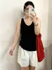 Chalecos con cuello en V para mujer de talla grande, Ropa exterior e interior, Estilo Verano 2026, Camisa base de punto versátil para mujeres de talla grande