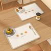 Jogo Americano de Couro PU Personalizado Estampa DIY Logo Impresso Base de Mesa Mat Isolante Térmico Hotel Jogo Americano Ocidental Presente Personalizado