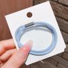 Novo Estilo Simples ins Faixa de Cabelo Alta Elasticidade Versátil Estilo Básico Elástico de Cabelo Elástico Dupla Trama Corda de Cabeça Durável para Mulheres