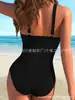 Traje de baño de una pieza transfronterizo europeo y americano nuevo para mujer 2026, Bikini sexy con push-up adelgazante, Ropa de baño al por mayor