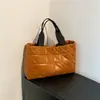 Bolso de Mano Simple a Cuadros para Mujer Nuevo Verano 2024 Tendencia Coreana Bolso de Hombro Color Caramelo Bolso Cruzado de Color Sólido