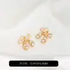Colgante de Zirconio con Forma de Lazo Chapado en Oro de 14 Quilates que Conserva el Color, Joyería de Cristal con Diamantes de Colores, Accesorios de Colgante de Borla de Cuentas Hecho a Mano para Bricolaje