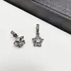 14K Incrustado com Diamantes 10mm Flor de Cinco Pétalas Flor Pequena Pulseira Colar Espaçador Acessórios Contas DIY Joias
