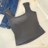 Camisola de una pieza de algodón modal para chica sexy de color sólido con espalda descubierta y huecos, adelgazante y de belleza