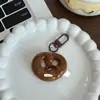 Pingente de Bagel com Água Alcalina, Decoração Fofa para Bolsa, Charme Versátil para Mochila, Chaveiro Criativo Personalizado
